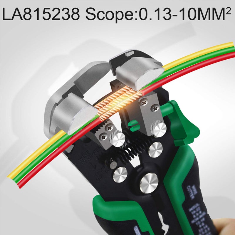 LAOA Wire Stripper Tool, 8-26 AWG Automatic Wire Cutter, Green, Alloy Steel - Image 4